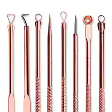 4 Uds removedor de espinillas herramienta extractora de comedones Kit de eliminación de acné tratamiento para imperfecciones, eliminación sin riesgo de imperfecciones faciales.